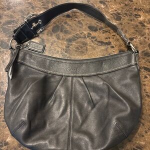 Coach Black Leather Hobo Bag